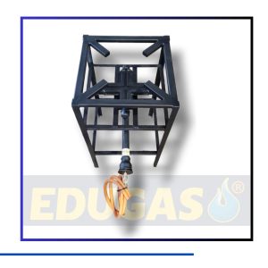 Fogón con quemador cruz 20x20cm con soporte alto (para ollas hasta 100 L)