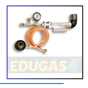 Quemador torch curvo básico con conexión a cilindros de 15 kg y kit manómetro