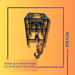 Fogón con quemador cruz 25x25cm con soporte alto (para ollas hasta 150 L)