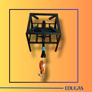 Fogón con quemador cruz 25x25cm con soporte bajo (para ollas hasta 150 L)