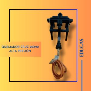 Quemador cruz 20x20cm efectivo de llama con llama lineal (para ollas hasta 100 L - Alta presión)
