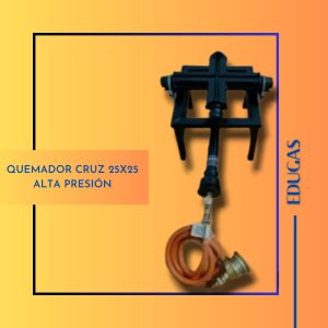 Quemador cruz 25x25cm efectivo de llama con llama lineal (para ollas hasta 150 L - Alta presión)