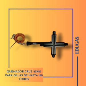 Quemador cruz 25x25cm efectivo de llama con llama lineal (para ollas hasta 150 L).