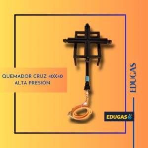 Quemador cruz 50x50cm efectivo de llama con llama lineal (para ollas de 500 a 800 L - Alta presión)